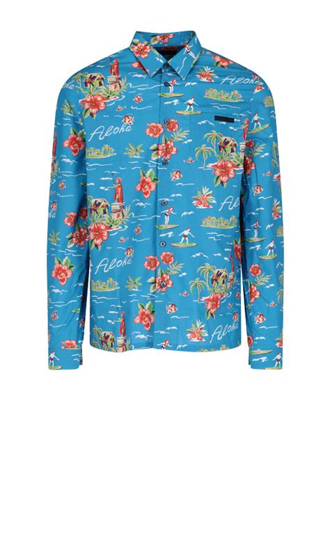 prada shirr|Prada hawaiian shirts.